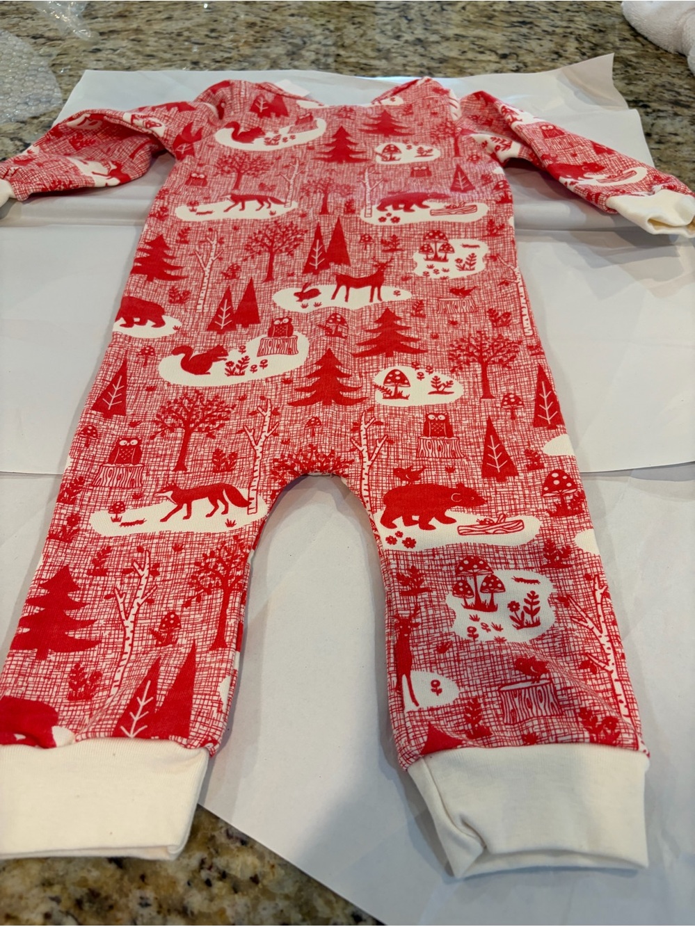 Made in Brooklyn NY Red Woodland Print One-Piece